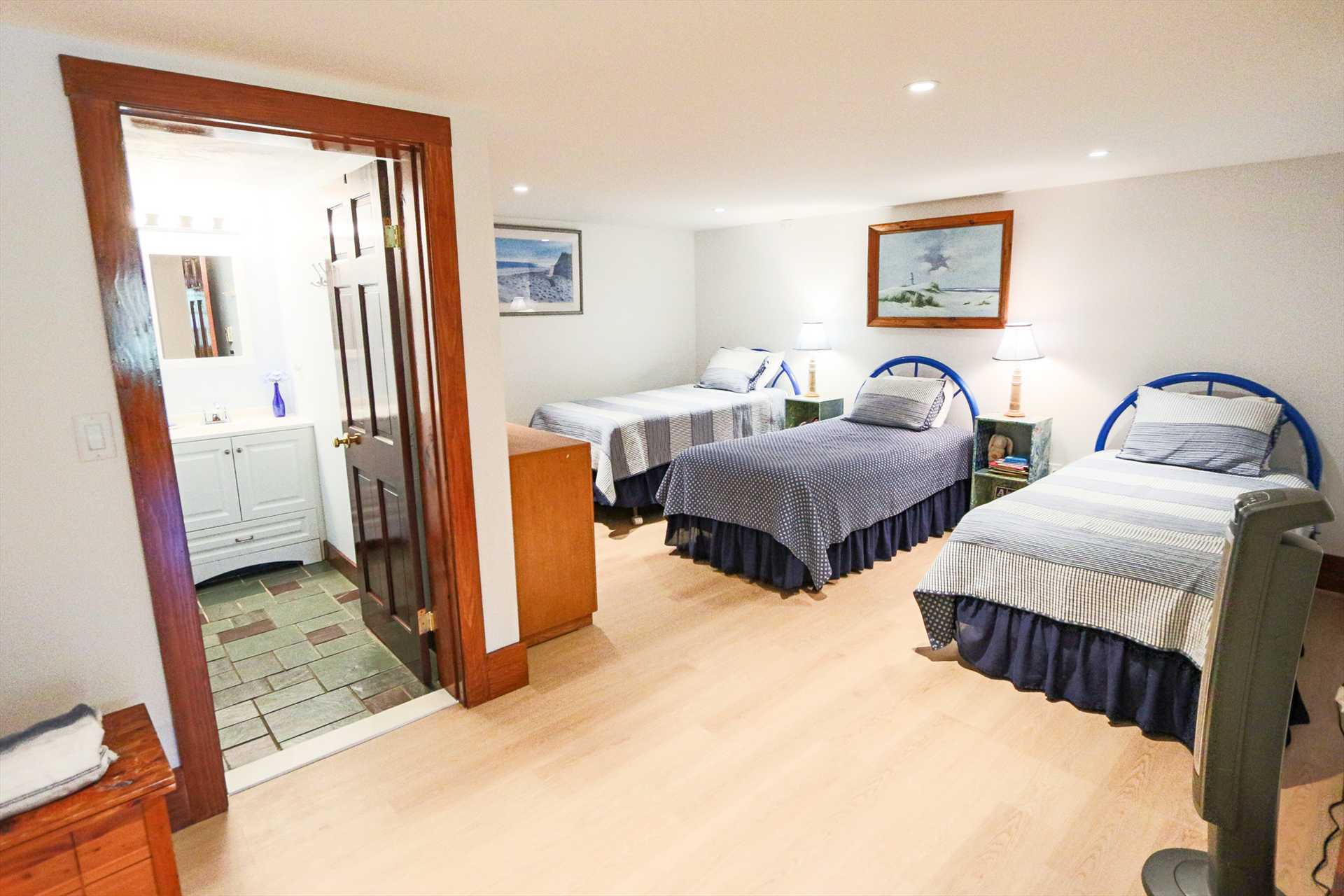 Bedroom # 5 - 3 Twins - Open Room - Lower Level