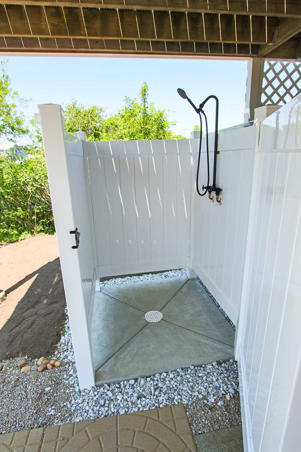 Enclosed Outdoor Shower