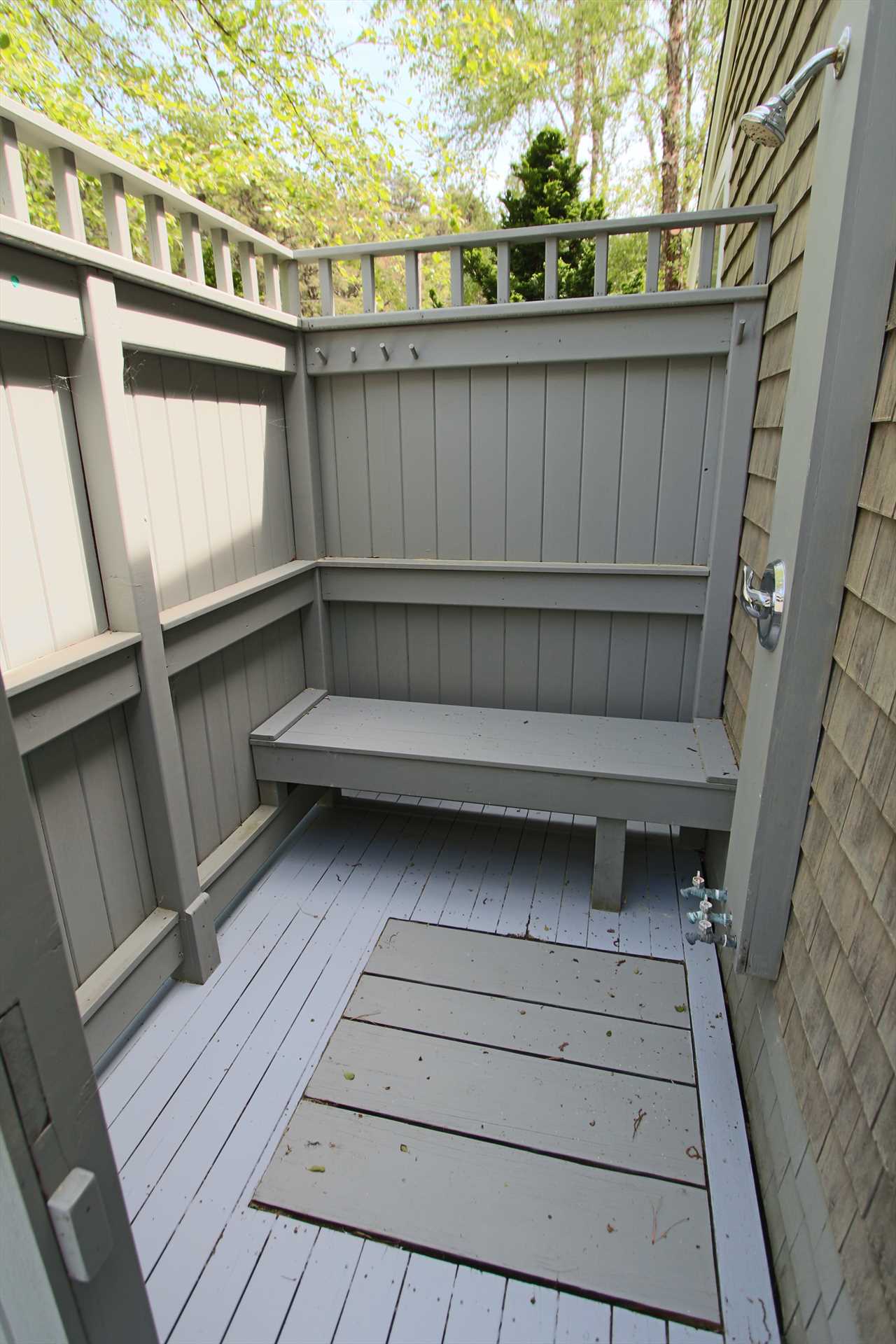 Outdoor Shower, enclosed and Hot and Cold