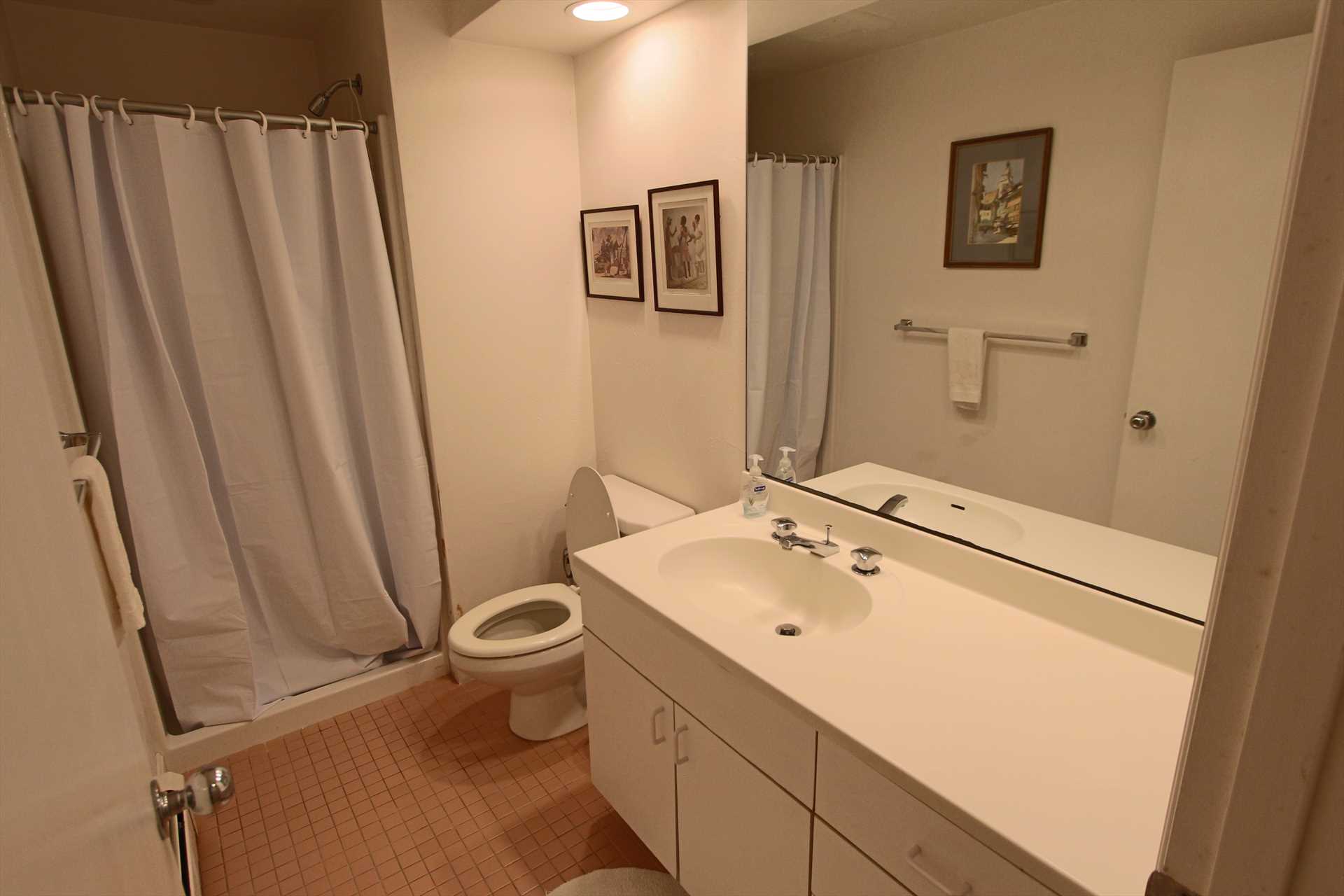 bathroom on Lower Level with Shower