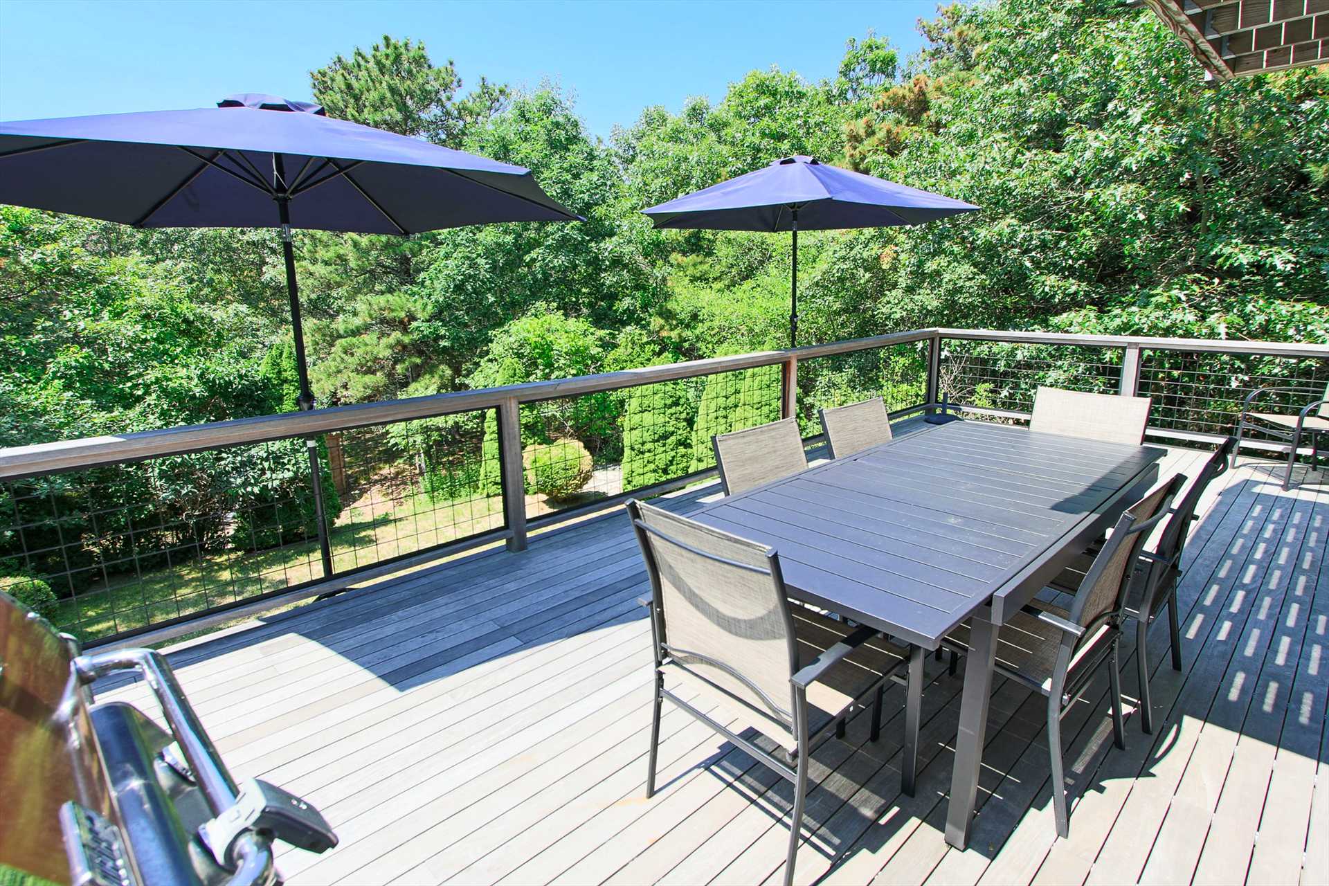 Large Deck off Living - new Table and Chairs not featured