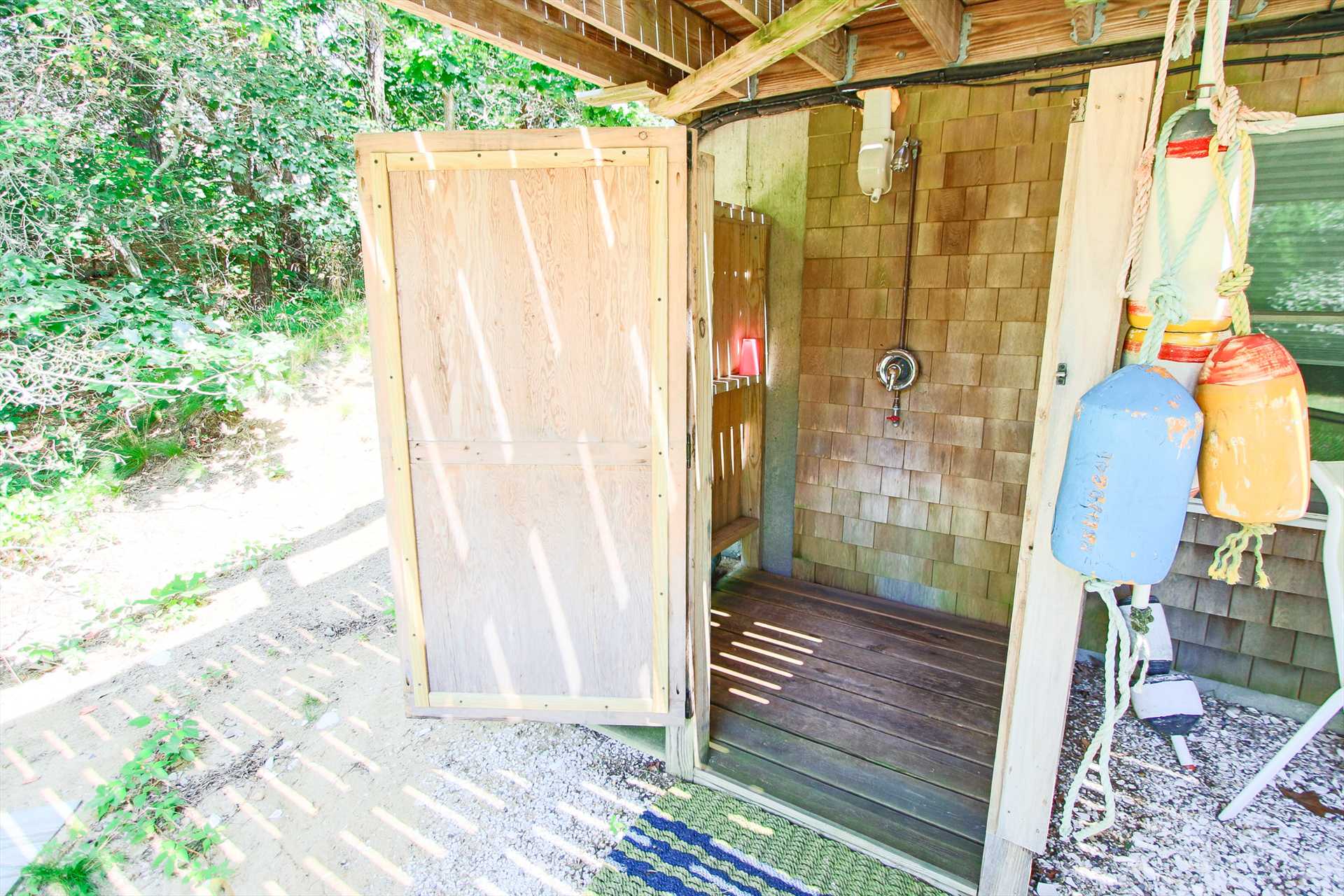 Hot and Cold Outdoor Shower