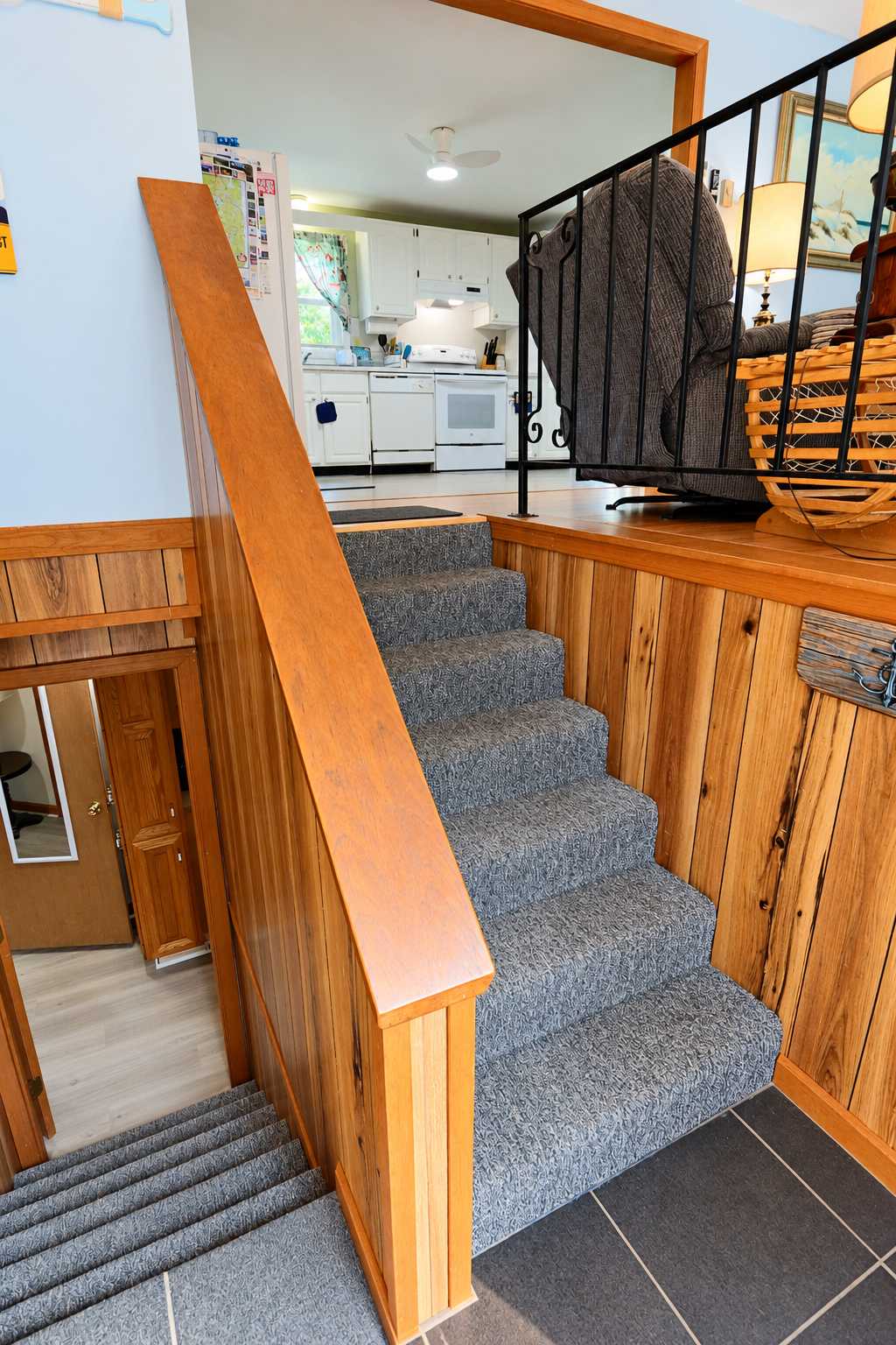 Split Level home, stairs from the Main Level to the Lower Le